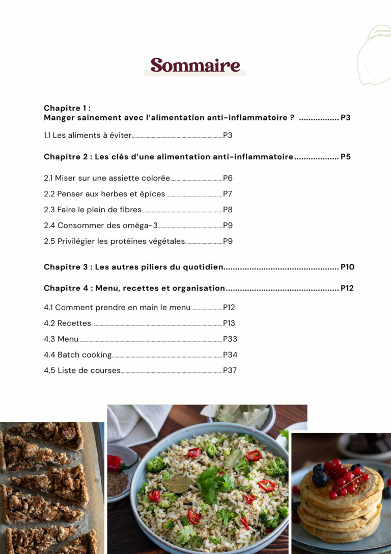Riche en fibres et oméga-3, pour une alimentation saine et anti-inflammatoire, recettes végétariennes, conseils nutritionnels, menu équilibré, astuces pour une meilleure santé.