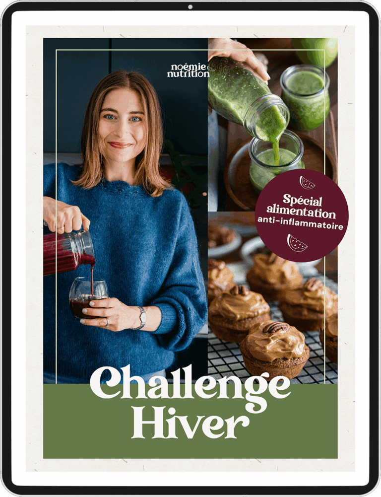 Smoothie vert, alimentation anti-inflammatoire, challenge hiver, recettes saines, coaching nutritionnel, Noémie Nutrition, conseils diététiques, mode de vie équilibré, cure detox.