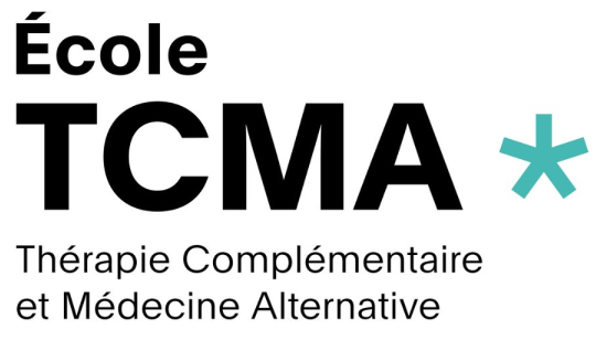 Logo de l'école TCMA, spécialisée en thérapie complémentaire et médecine alternative, mettant en avant la formation en soins naturels et holistiques.